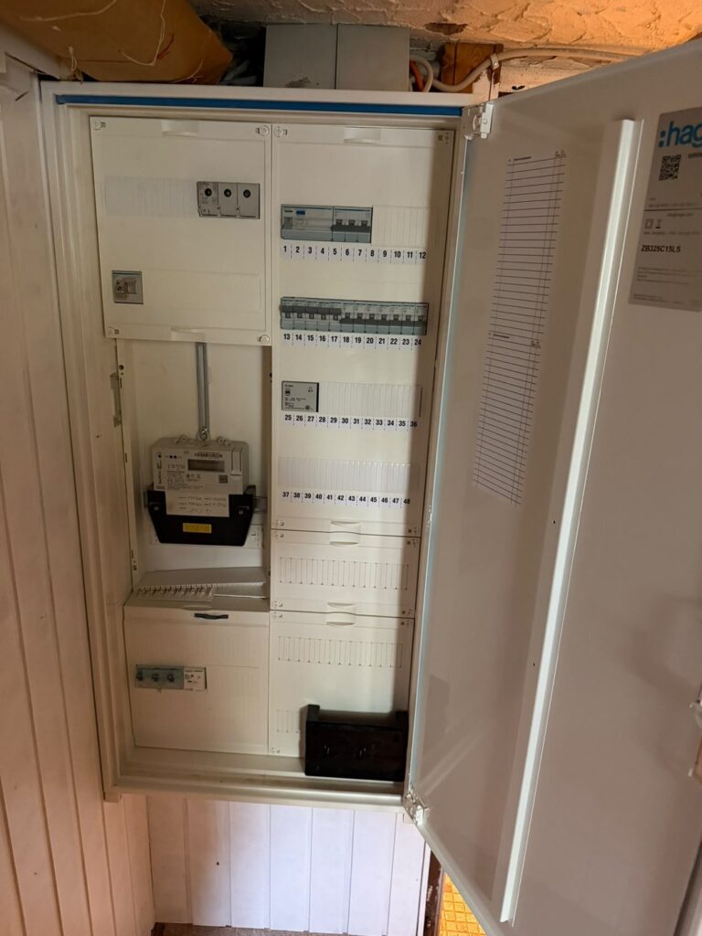 Moderner Verteilerschrank, Elektroinstallation
